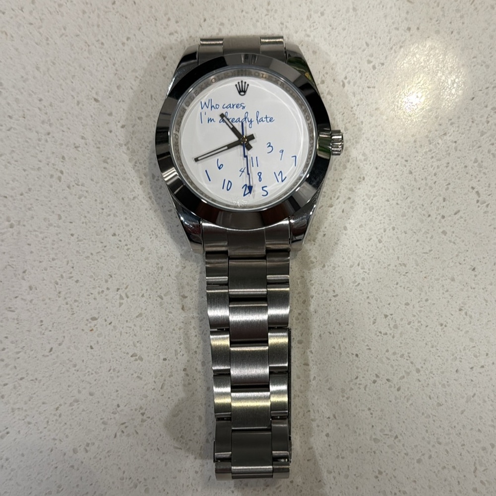 Silver Stainless Steel Watch (this is a copy)
